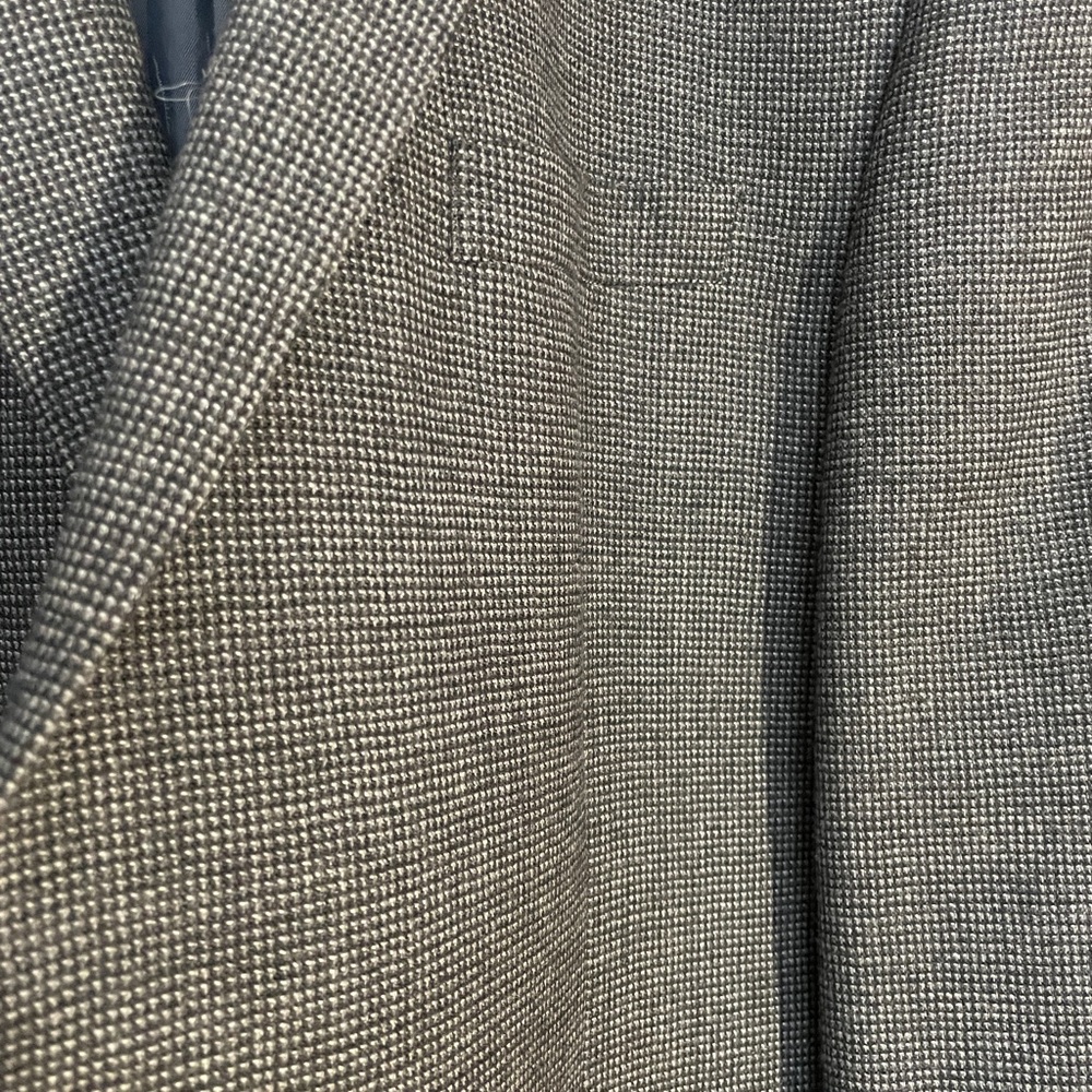 Calvin Klein Blazer Mens Gray Houndstooth Wool 2 Button Sport Coat 41R